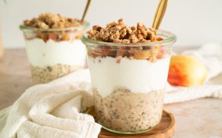 Appel crumble overnight oats